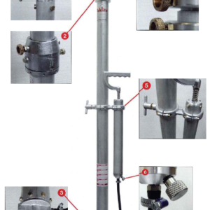 Colonna fari pneumatica manuale